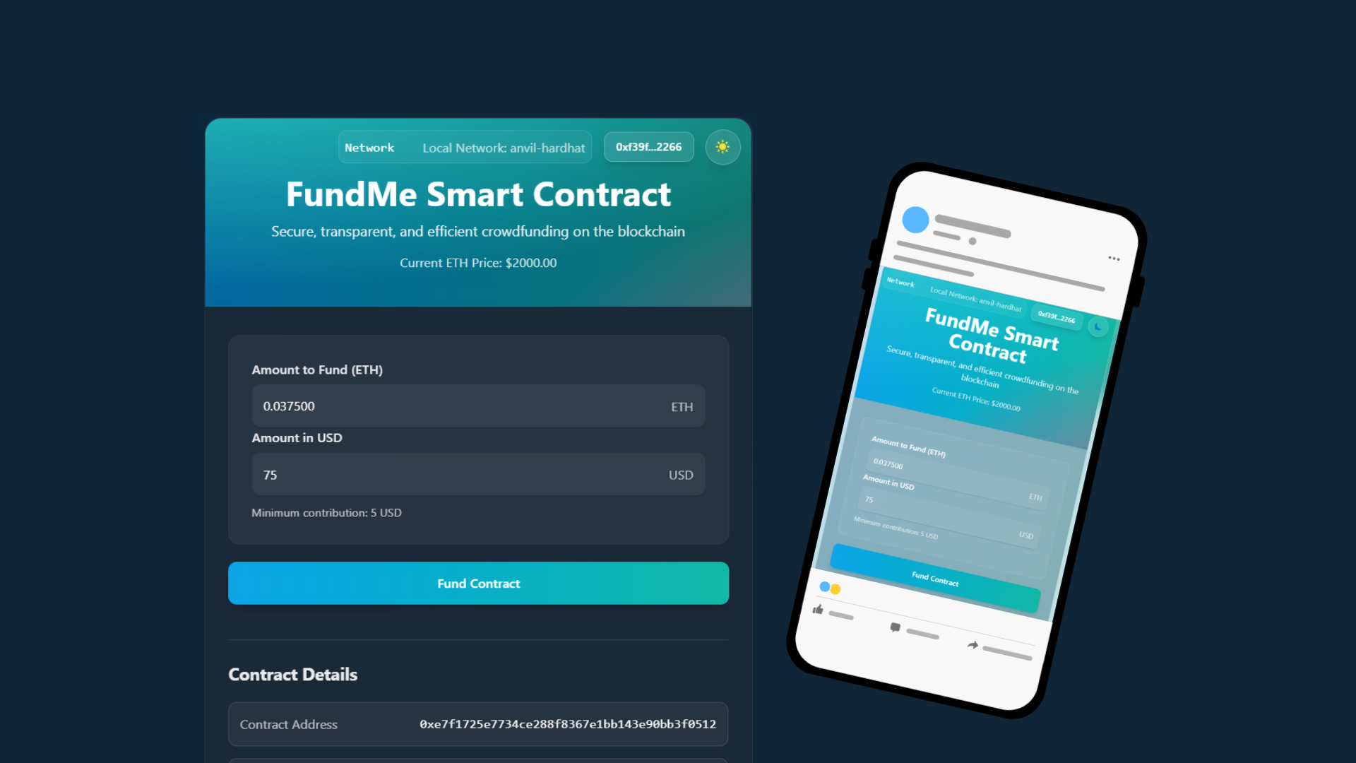 Screenshot of Web3 Fund Me